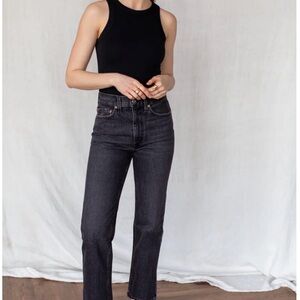 Emerson Fry Vintage Stovepipe Ankle Black Jeans